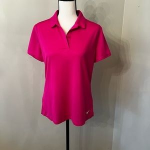 Women’s Hot Pink Nike Dri-Fit Golf Shirt NWT M